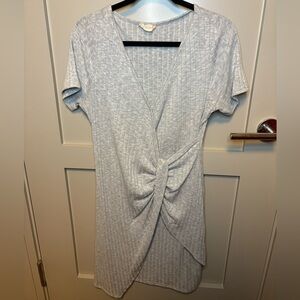 Altar'd State Light Gray Textured Mini Dress